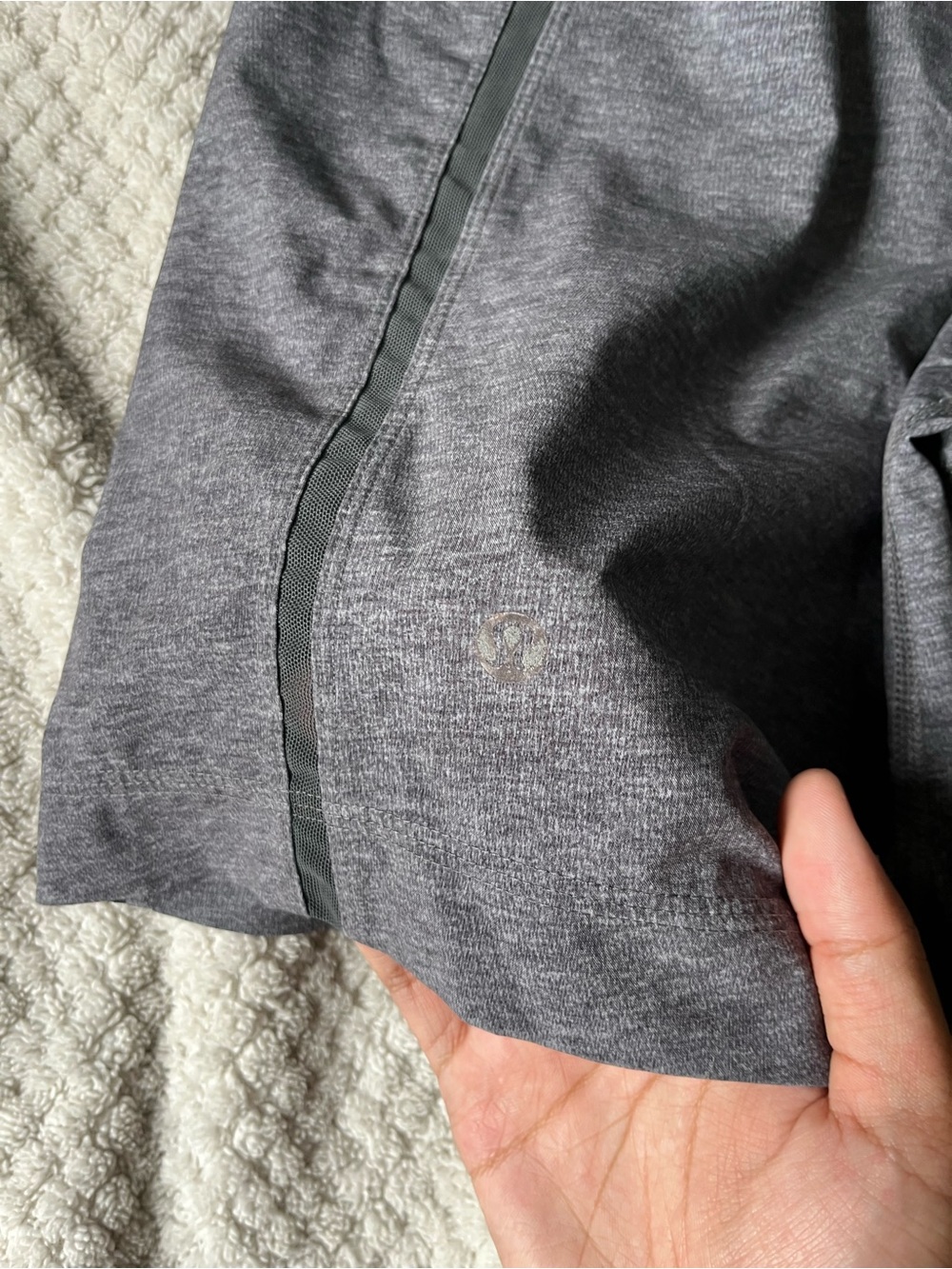 lululemon athletica Men's Charcoal Heather Athletic Shorts - Picture 5 of 9